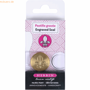 3 x Herbin Siegel 24mm Symbol Lilie von Herbin