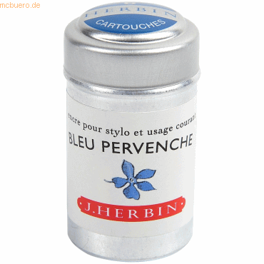 6 x Herbin Tintenpatronen VE=Dose mit 6 Stück hellblau 6 x Herbin Tintenpatronen VE=Dose mit 6 Stück hellblau von Herbin