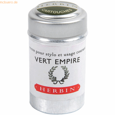6 x Herbin Tintenpatronen VE=Dose mit 6 Stück lorbeergrün 6 x Herbin Tintenpatronen VE=Dose mit 6 Stück lorbeergrün von Herbin