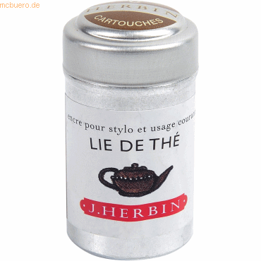 6 x Herbin Tintenpatronen VE=Dose mit 6 Stück teebraun 6 x Herbin Tintenpatronen VE=Dose mit 6 Stück teebraun von Herbin
