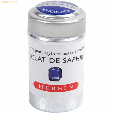 6 x Herbin Tintenpatronen VE=Dose mit 6 Stück zaphirblau 6 x Herbin Tintenpatronen VE=Dose mit 6 Stück zaphirblau von Herbin