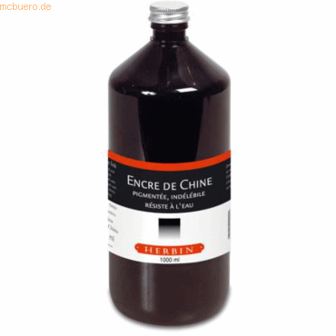 Herbin Zeichentusche 1000 ml schwarz von Herbin