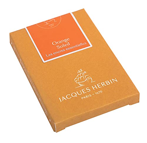 J.Herbin 11057JT - Packung mit 7 großen Tintenpatronen Essentielles, internationale Größe 1,35ml, ideal für Füllfederhalter und Tintenroller, Orange, 1 Pack J.Herbin 11057JT - Packung mit 7 großen Tintenpatronen Essentielles, internationale Größe 1,35ml, ideal für Füllfederhalter und Tintenroller, Orange, 1 Pack von J.Herbin