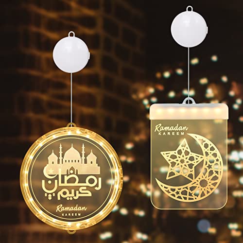 Herefun Ramadan Dekoration Lichter, Ramadan Eid Mubarak Dekoration LED Lampe, Eid Ramadan Dekorative Fee Licht für Zuhause, Büro, Eid Mubarak Geschenke (Muslimische Burg) von Herefun