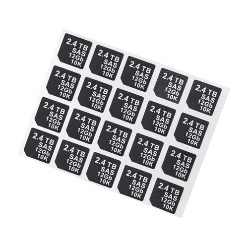 Heretom 20 PC DXD9H X7K8W Festplatten-Einschub Haftetiketten, Kompatibel mit DELL G14 Server HDD Tray Caddy (SAS 12GB 10K, 2.4TB) von Heretom