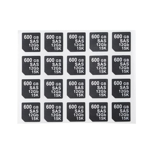 Heretom 20 PC DXD9H X7K8W Festplatten-Einschub Haftetiketten, Kompatibel mit DELL G14 Server HDD Tray Caddy (SAS 12GB 15K, 600GB) von Heretom