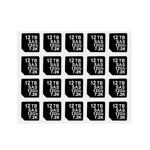 Heretom 20 PC DXD9H X7K8W Festplatten-Einschub Haftetiketten, Kompatibel mit DELL G14 Server HDD Tray Caddy (SAS 12GB 7.2K, 12TB) von Heretom