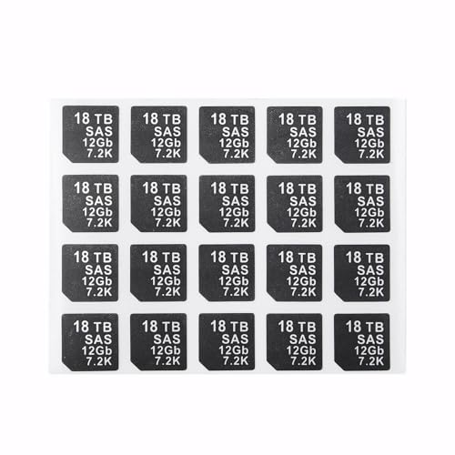 Heretom 20 PC DXD9H X7K8W Festplatten-Einschub Haftetiketten, Kompatibel mit DELL G14 Server HDD Tray Caddy (SAS 12GB 7.2K, 18TB) von Heretom