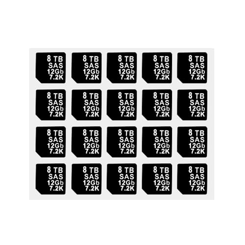 Heretom 20 PC DXD9H X7K8W Festplatten-Einschub Haftetiketten, Kompatibel mit DELL G14 Server HDD Tray Caddy (SAS 12GB 7.2K, 8TB) von Heretom