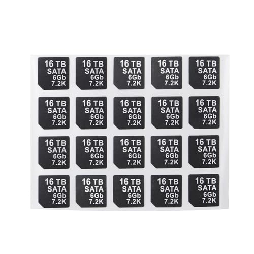 Heretom 20 PC DXD9H X7K8W Festplatten-Einschub Haftetiketten, Kompatibel mit DELL G14 Server HDD Tray Caddy (SATA 6GB 7.2K, 16TB) von Heretom