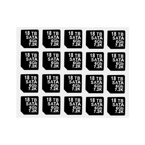 Heretom 20 PC DXD9H X7K8W Festplatten-Einschub Haftetiketten, Kompatibel mit DELL G14 Server HDD Tray Caddy (SATA 6GB 7.2K, 18TB) von Heretom