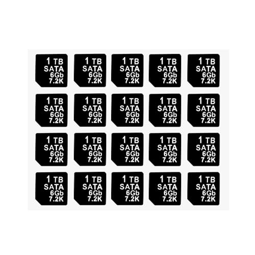 Heretom 20 PC DXD9H X7K8W Festplatten-Einschub Haftetiketten, Kompatibel mit DELL G14 Server HDD Tray Caddy (SATA 6GB 7.2K, 1TB) von Heretom