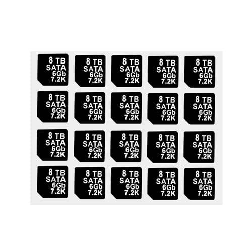 Heretom 20 PC DXD9H X7K8W Festplatten-Einschub Haftetiketten, Kompatibel mit DELL G14 Server HDD Tray Caddy (SATA 6GB 7.2K, 8TB) von Heretom