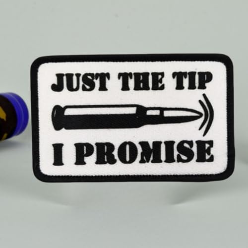 Fun Patches Militär Patch - "Just The Tip I Promise" Klett Patches, Aufnäher taktische Moral Badge, Klettpatches, Für Taktische Kleidung Rucksack Baseballkappe von Herfair