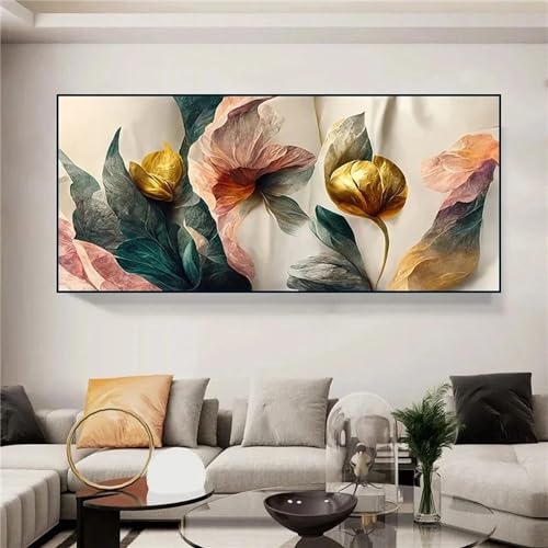 Herfair 5D Diamant Painting Erwachsene Groß XXL Blumen Vintage Art Diamond Malerei Kits Bilder, DIY Wohnzimmer Schlafzimmer Home Wanddekoration (50x90cm) von Herfair