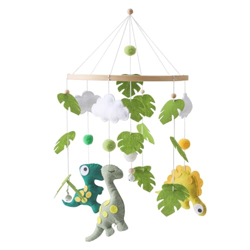 Herfair Babybett Mobile Baby Windspiel Dinosaurier, Wolken und Grüne Blätter Mobile Windspiel Hängende, Babybett Anhänger Mobile Baby, Geschenk für Baby Mädchen Jungen Herfair Babybett Mobile Baby Windspiel Dinosaurier, Wolken und Grüne Blätter Mobile Windspiel Hängende, Babybett Anhänger Mobile Baby, Geschenk für Baby Mädchen Jungen von Herfair