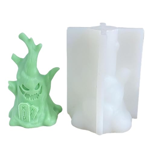 Herfair Gießformen Silikon, Geister Baumstumpf Kerzen Silikonformen, Halloween Kerzenformen zum Gießen, DIY Kerzen Deko für Party Herfair Gießformen Silikon, Geister Baumstumpf Kerzen Silikonformen, Halloween Kerzenformen zum Gießen, DIY Kerzen Deko für Party von Herfair