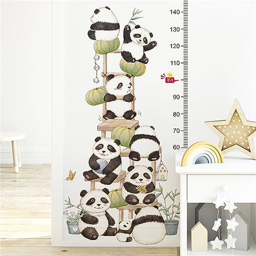 Herfair Kinder Höhe Diagramm Wandtattoo Messlatte Kind Niedlich Panda Tiere Wandaufkleber Wandsticker DIY Wandsticker für Kinderziemmer Dekor (Bamboo) von Herfair