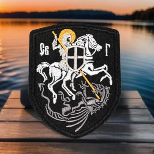 Klett Patch, Witziger Gestickter Aufnäher „Victorious George“ Für Jacken, Militärrucksäcke, Baseballmützen Usw., Dekorative DIY-Aufnäher! von Herfair