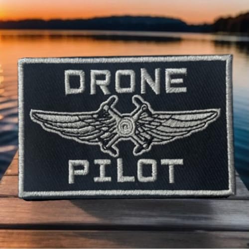 Klett Patch "DRONE PILOT" Patch Klett Für Kleidung Rucksäcke Taktische Moral Militär Patches Aufkleber Abzeichen Klettbänder von Herfair