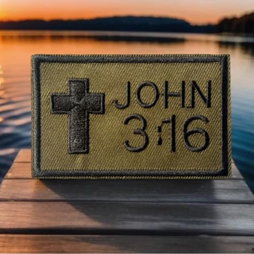 Klett Patch "John 3:16" Christian Bible Jesus God Patch Klett Für Kleidung Rucksäcke Taktische Moral Militär Patches Aufkleber Abzeichen Klettpatches von Herfair