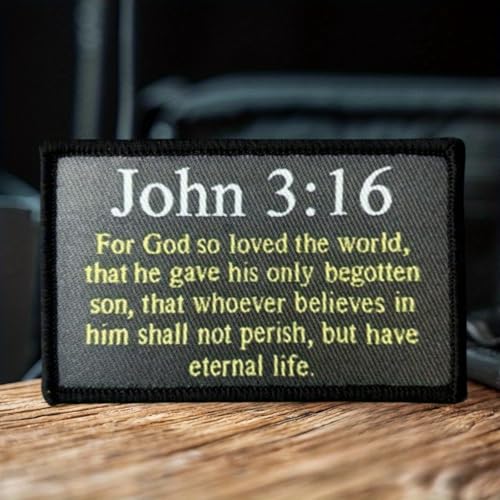 Klett Patch “John 3:16” Religious Christian Catholic Patches Klett Militär Drucken Aufnäher DIY Deko Klettpatches Für Rucksack Bundeswehr Jacke Klett Patch “John 3:16” Religious Christian Catholic Patches Klett Militär Drucken Aufnäher DIY Deko Klettpatches Für Rucksack Bundeswehr Jacke von Herfair