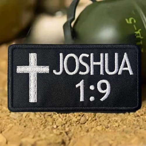 Klett Patch "Joshua 1:9" Bible Verse Embroidered Patch Klett Für Kleidung Rucksäcke Taktische Moral Militär Patches Aufkleber Abzeichen Baseballkappe Weste Patches Klett Patch "Joshua 1:9" Bible Verse Embroidered Patch Klett Für Kleidung Rucksäcke Taktische Moral Militär Patches Aufkleber Abzeichen Baseballkappe Weste Patches von Herfair