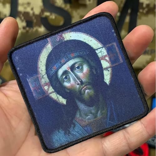 Klett Patch “Orthodoxer Jesus Christus” Patches Klett Militär Drucken Aufnäher DIY Deko Klettpatches Für Rucksack Bundeswehr Jacke von Herfair