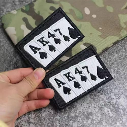 Klett Patch "Playing Card AK47" Embroidered Patch Klett Für Kleidung Rucksäcke Taktische Moral Militär Patches Aufkleber Abzeichen Baseballkappe Weste Patches Klett Patch "Playing Card AK47" Embroidered Patch Klett Für Kleidung Rucksäcke Taktische Moral Militär Patches Aufkleber Abzeichen Baseballkappe Weste Patches von Herfair