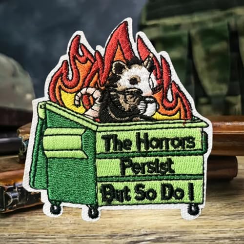 Klett Patch Taktische Moral Militär Abzeichen Embroidered Patches "THE HORRORS PERSIST But So Do I" für militärische Ausrüstung, Rucksäcke, Jacken, Hüte usw. Klett Patch Taktische Moral Militär Abzeichen Embroidered Patches "THE HORRORS PERSIST But So Do I" für militärische Ausrüstung, Rucksäcke, Jacken, Hüte usw. von Herfair