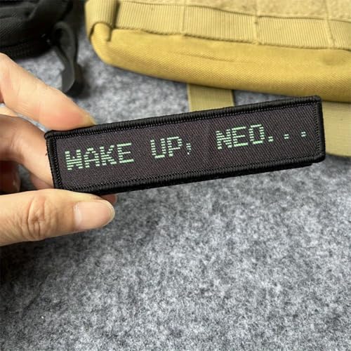 Klett Patch Wake Up Neo Der Matrix-Film Lustiges Patches Klett Taktisches Moral Hook Loop Patch Aufnäher Für DIY Kleidung Rucksack Uniform Weste Jacken Klett Patch Wake Up Neo Der Matrix-Film Lustiges Patches Klett Taktisches Moral Hook Loop Patch Aufnäher Für DIY Kleidung Rucksack Uniform Weste Jacken von Herfair