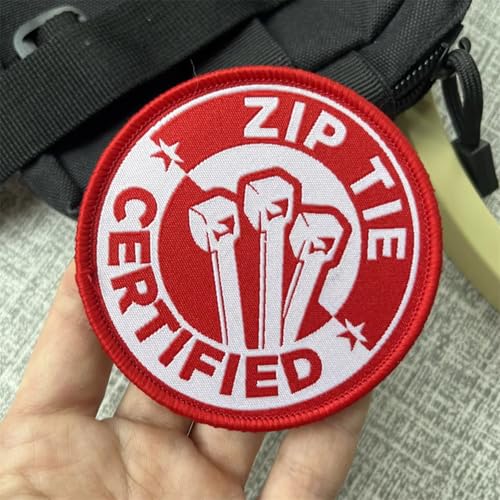 Klett Patch lustiger Taktische Moral Militär Abzeichen Embroidered Patches "Zip Tie Certified" für militärische Ausrüstung, Rucksäcke, Jacken, Hüte usw. Klett Patch lustiger Taktische Moral Militär Abzeichen Embroidered Patches "Zip Tie Certified" für militärische Ausrüstung, Rucksäcke, Jacken, Hüte usw. von Herfair
