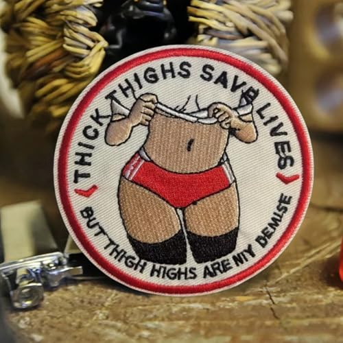 Sexy Lady Klett Patch Lustiger Taktische Moral Militär Abzeichen Embroidered Patches "Thick Thighs Save Lives" Für Militärische Ausrüstung, Rucksäcke, Jacken, Hüte Usw. Sexy Lady Klett Patch Lustiger Taktische Moral Militär Abzeichen Embroidered Patches "Thick Thighs Save Lives" Für Militärische Ausrüstung, Rucksäcke, Jacken, Hüte Usw. von Herfair