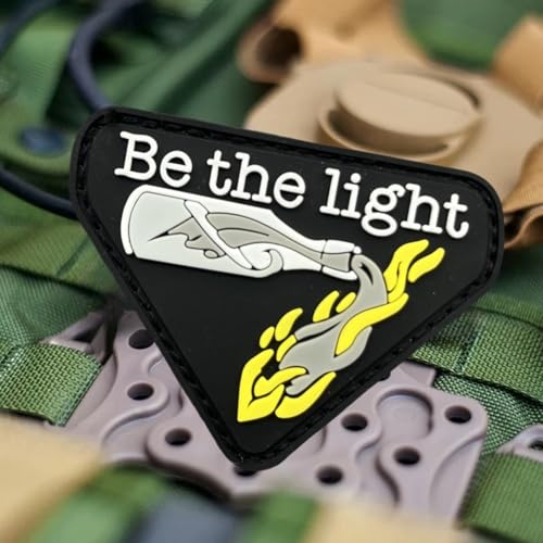 Tactical Moral Abzeichen, „Be The Light“ Fun PVC Haken & Schleife Patch Für DIY Dekorative Aufkleber Auf Militärische Rucksäcke, Hüte, Flug Jacken Tactical Moral Abzeichen, „Be The Light“ Fun PVC Haken & Schleife Patch Für DIY Dekorative Aufkleber Auf Militärische Rucksäcke, Hüte, Flug Jacken von Herfair