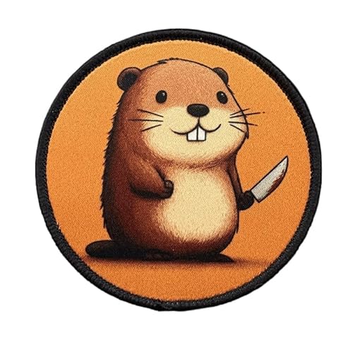 Taktische Moral klett patch, Biber mit Messer Stoffaufnäher, bedrucktes Material Patch für Westen, Jacken, Rucksäcke, T-Shirts und mehr! Taktische Moral klett patch, Biber mit Messer Stoffaufnäher, bedrucktes Material Patch für Westen, Jacken, Rucksäcke, T-Shirts und mehr! von Herfair
