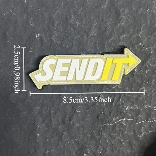 Taktischer Klettverschluss, "SEND IT", PVC-Material Klett Patch, Geeignet Für Westen, Jacken, Rucksäcke, T-Shirts, Etc. (YB-CUSTOM-1490) von Herfair