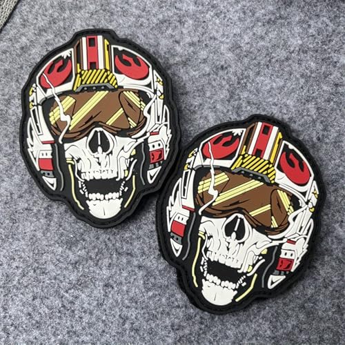 Taktischer Klettverschluss, "Taktischer Schädel", PVC-Material Klett Patch, Geeignet Für Westen, Jacken, Rucksäcke, T-Shirts, Etc. Taktischer Klettverschluss, "Taktischer Schädel", PVC-Material Klett Patch, Geeignet Für Westen, Jacken, Rucksäcke, T-Shirts, Etc. von Herfair