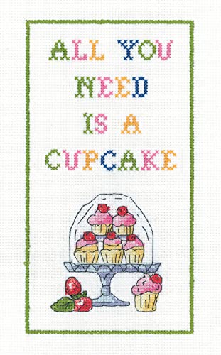 Heritage Crafts Kreuzstich Set Aida Cupcake (A) Zählmuster von Heritage Crafts