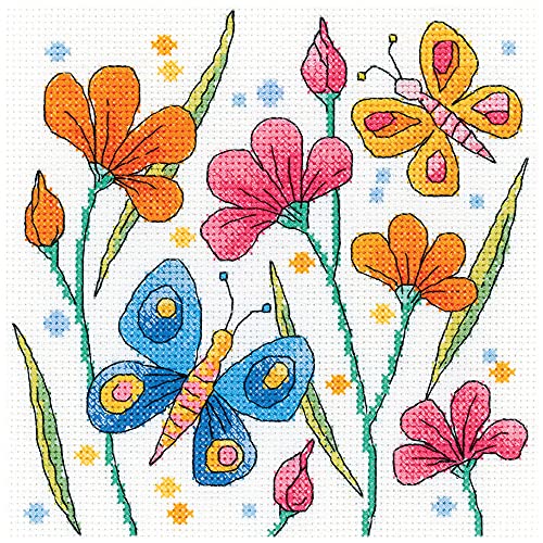 Heritage Kreuzstich Set Aida "Blauer Schmetterling", Zählmuster, KBBB1595-A, 15x15cm Heritage Kreuzstich Set Aida "Blauer Schmetterling", Zählmuster, KBBB1595-A, 15x15cm von Heritage Crafts