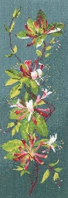 Heritage Kreuzstich Set Aida "Geißblatt-Panel (A)", Zählmuster, JCHK585-A, 11x31cm von Heritage Crafts