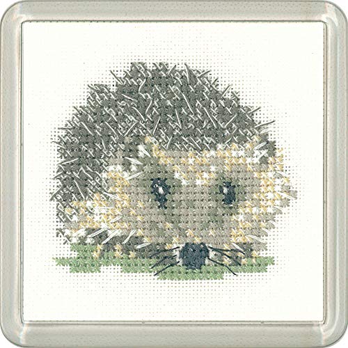 Heritage Kreuzstich Set Aida "Igel (A)", Zählmuster, CFHH1174-A, Coaster size 7,5x7,5cm von Heritage Crafts