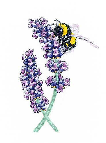 Heritage Kreuzstich Set Aida "Lavendel Biene", Zählmuster, PULB1468-A, 11,5x17cm Heritage Kreuzstich Set Aida "Lavendel Biene", Zählmuster, PULB1468-A, 11,5x17cm von Heritage Crafts
