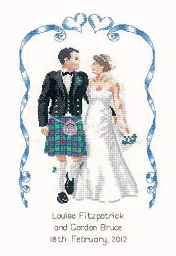 Heritage Kreuzstich Set Aida "Schottische Hochzeit (A)", Zählmuster, PUSW1030-A, 21x12,5cm von Heritage Crafts
