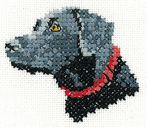 Heritage Kreuzstich Set Aida "Schwarzer Labrador", Zählmuster, LFBL1425-A, 6x5cm Heritage Kreuzstich Set Aida "Schwarzer Labrador", Zählmuster, LFBL1425-A, 6x5cm von Heritage Crafts