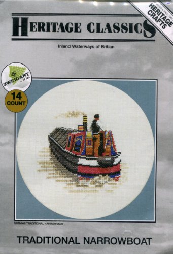 Heritage Kreuzstich Set Aida "Traditionelles schmales Boot (A)", Zählmuster, NBTN945-A, 9,5x8,5cm von Heritage Crafts