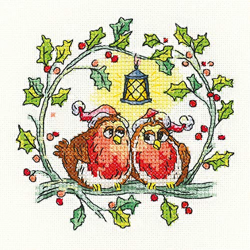 Heritage Kreuzstich Set Aida "Weihnachtsrotkehlchen", Zählmuster, BFCR1528-A, 10,5x10,5cm Heritage Kreuzstich Set Aida "Weihnachtsrotkehlchen", Zählmuster, BFCR1528-A, 10,5x10,5cm von Heritage