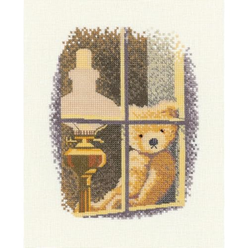 Heritage Kreuzstich Set Aida "William im Fenster", Zählmuster, TWW149-A, 14x18cm von Heritage