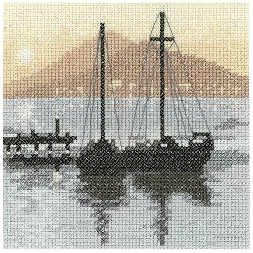 Heritage Crafts Kreuzstich Set mit Zählmuster Sicht auf die Bucht von Heritage Crafts