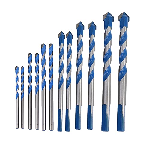 Herklotzn 12-teiliges Bohrer-Set für Maurerarbeiten von 3 bis 12 mm für Hartmetall-Torsionsspitzen für Wand, Ziegel, , industrielles Hartmetall Herklotzn 12-teiliges Bohrer-Set für Maurerarbeiten von 3 bis 12 mm für Hartmetall-Torsionsspitzen für Wand, Ziegel, , industrielles Hartmetall von Herklotzn