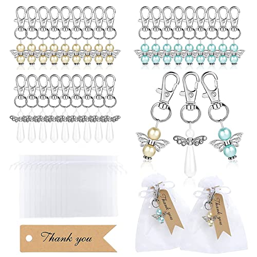Herklotzn 30 Organza Taschen Schlüsselanhänger und Dankeschön-Etiketten für die Rückkehr der Gäste für Babyparty von Herklotzn